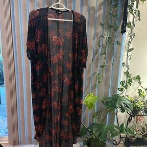 Floral Floor Length Kimono/Duster